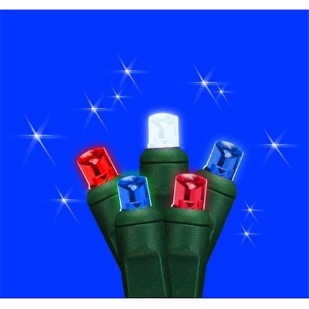 Forever Bright Kellogg Plastics 45622 0.25 in. Holiday & Christmas Indoor & Outdoor M5 Base LED- Red- White & Blue 45622